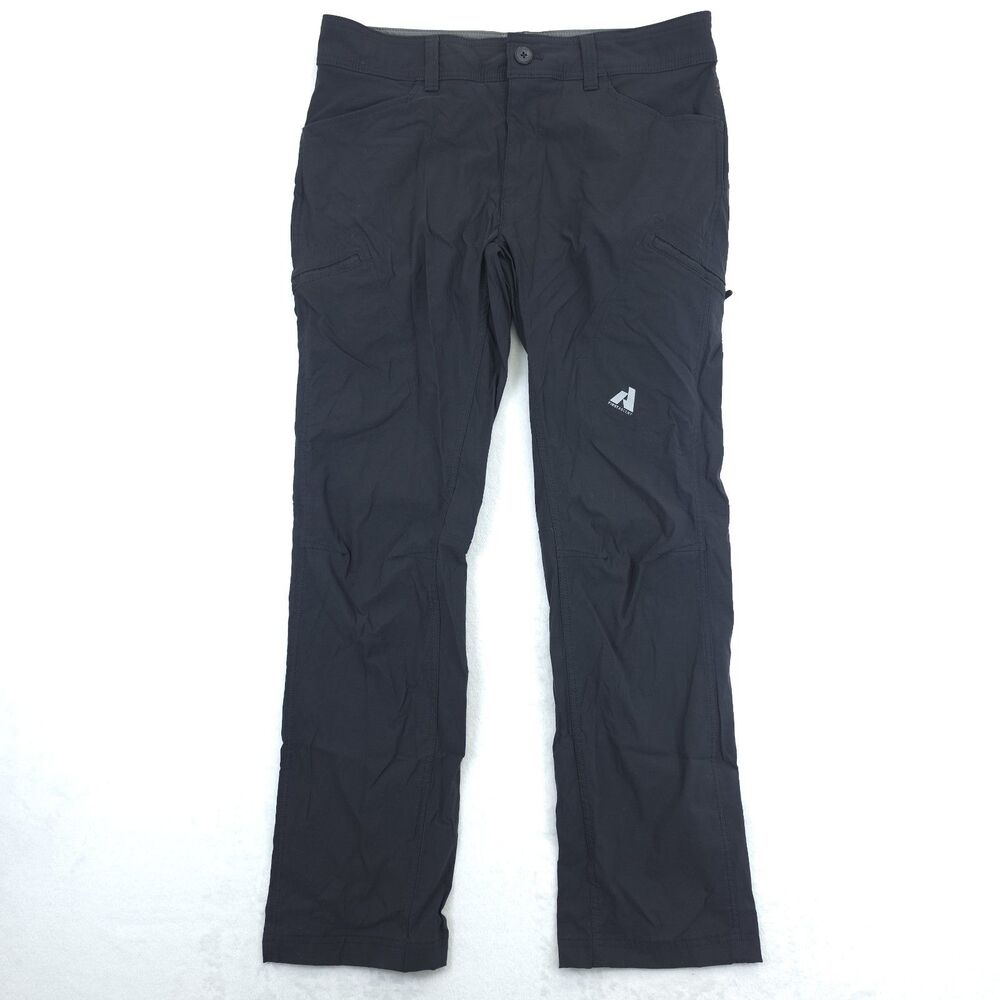 Eddie Bauer First Ascent Guide Pro Pants Men's 34x32(34x29) Black Hiking Outdoor